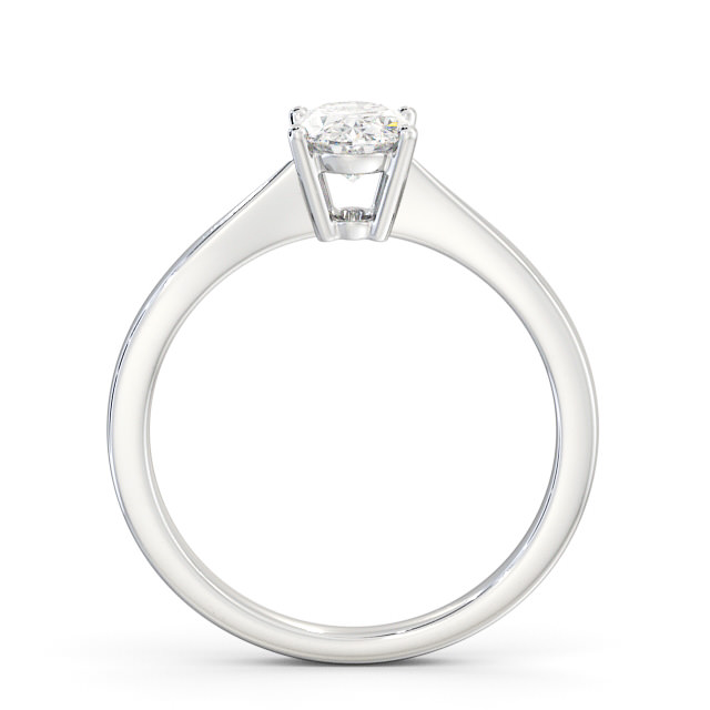 Oval Diamond Engagement Ring Palladium Solitaire - Pershal ENOV17_WG_UP