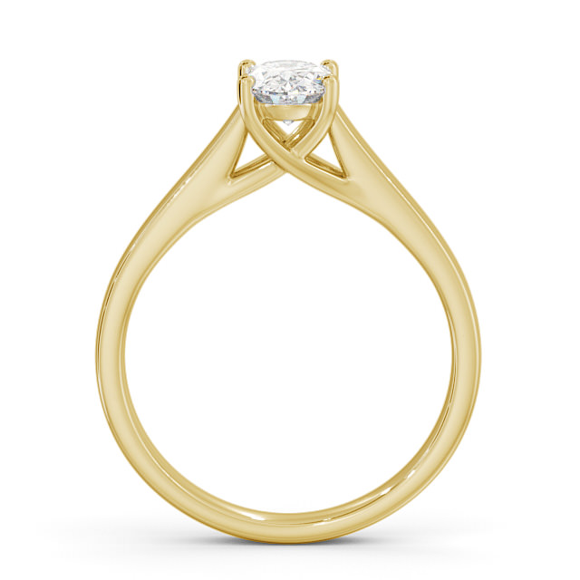 Oval Diamond Engagement Ring 9K Yellow Gold Solitaire - Tatiana ENOV18_YG_UP