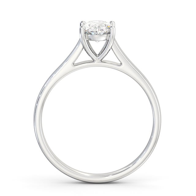 Oval Diamond Engagement Ring Palladium Solitaire - Verona ENOV19_WG_UP