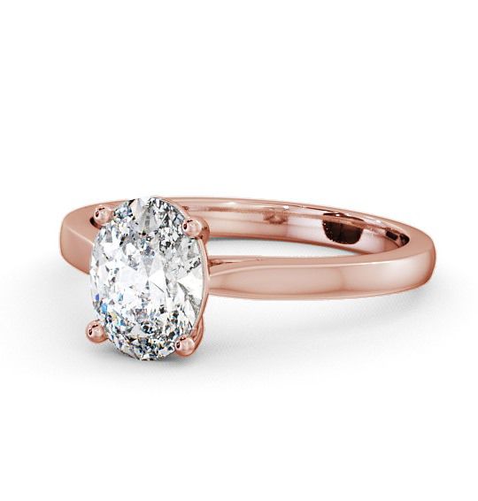  Oval Diamond Engagement Ring 9K Rose Gold Solitaire - Bayles ENOV1_RG_THUMB2 