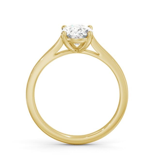Oval Diamond Engagement Ring 9K Yellow Gold Solitaire - Bayles ENOV1_YG_UP