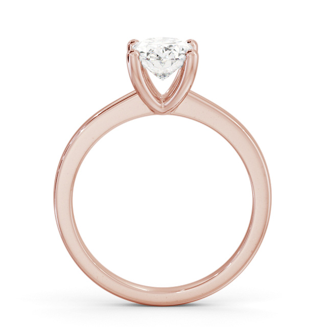Oval Diamond Engagement Ring 18K Rose Gold Solitaire - Chiswell ENOV22_RG_UP