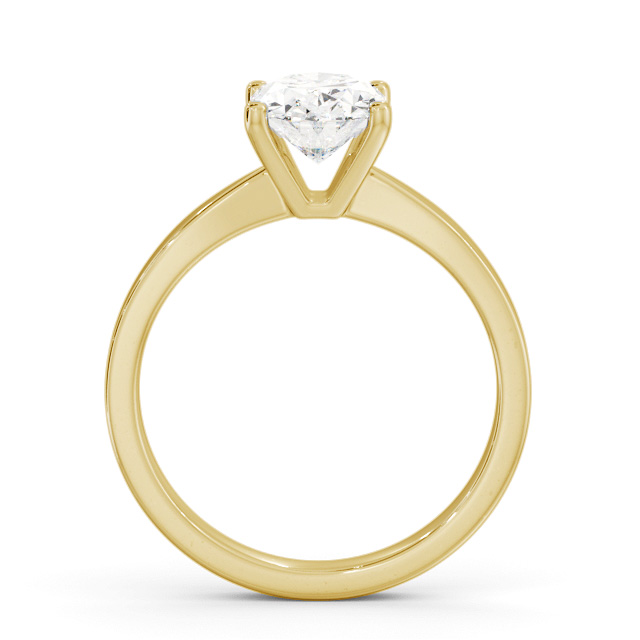 Oval Diamond Engagement Ring 18K Yellow Gold Solitaire - Lucienne ENOV23_YG_UP