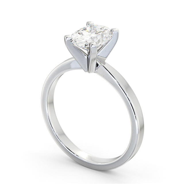 Oval Diamond Engagement Ring Platinum Solitaire - Kempsey ENOV24_WG_SIDE