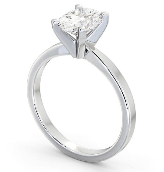  Oval Diamond Engagement Ring 9K White Gold Solitaire - Kempsey ENOV24_WG_THUMB1 