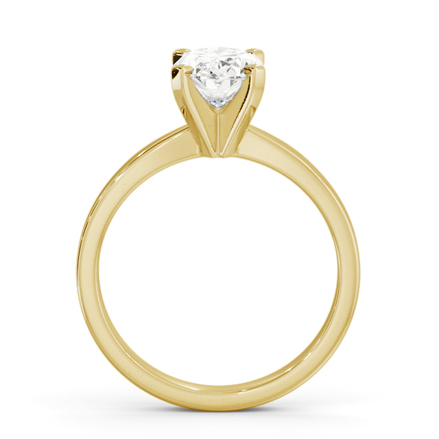 Oval Diamond Engagement Ring 9K Yellow Gold Solitaire - Kempsey ENOV24_YG_UP