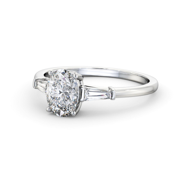 Solitaire with clearance baguette side stones