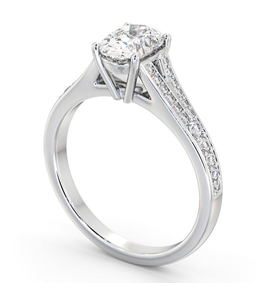 Oval Diamond Split Channel Engagement Ring Palladium Solitaire with Channel Set Side Stones ENOV28S_WG_THUMB1