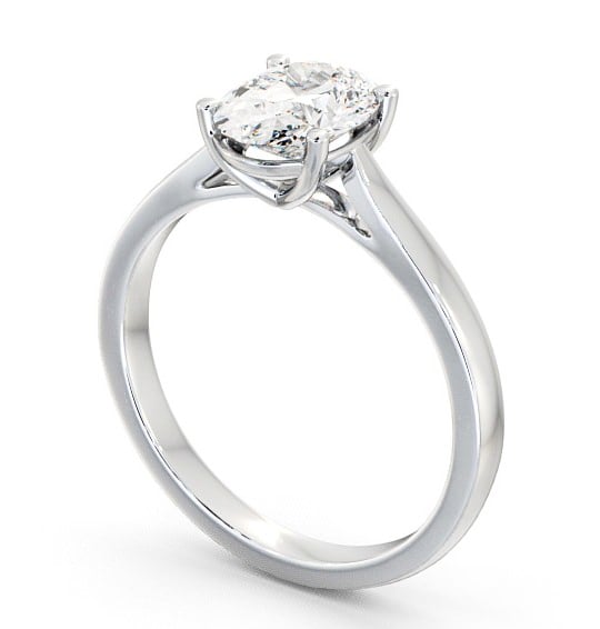 Oval Diamond 4 Prong Engagement Ring Platinum Solitaire ENOV2_WG_THUMB1 