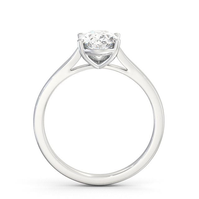 Oval Diamond Engagement Ring 18K White Gold Solitaire - Aveley ENOV2_WG_UP