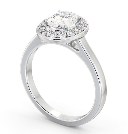 Halo Oval Diamond Engagement Ring Palladium ENOV36_WG_THUMB1