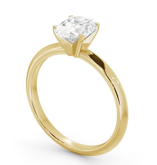 Oval Diamond Engagement Ring 9K Yellow Gold Solitaire - Aller ENOV37_YG_THUMB1
