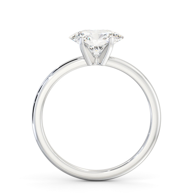 Oval Diamond Engagement Ring Palladium Solitaire - Xander ENOV38_WG_UP