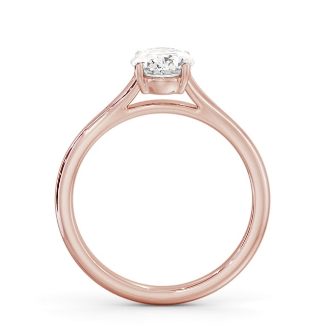 Oval Diamond Engagement Ring 18K Rose Gold Solitaire - Rawthey ...
