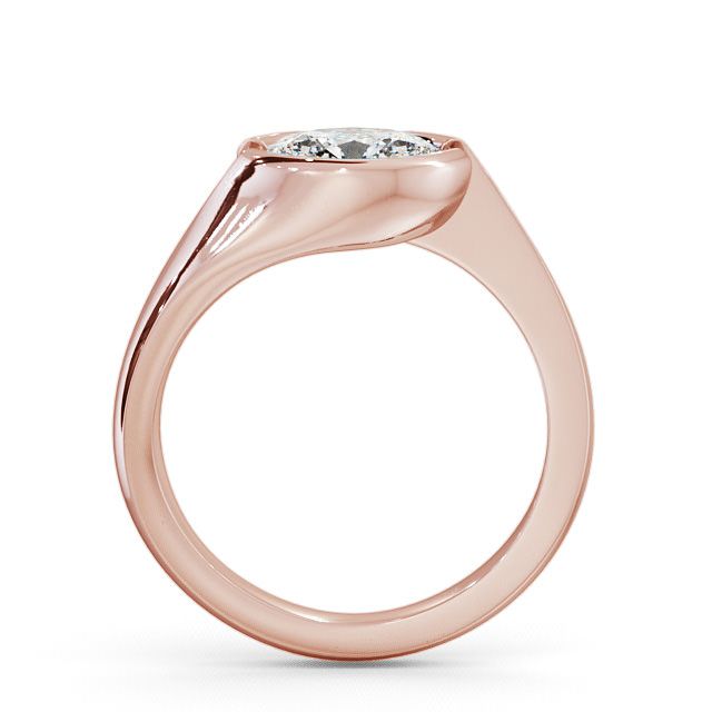 Oval Diamond Engagement Ring 18K Rose Gold Solitaire - Serlby ENOV3_RG_UP