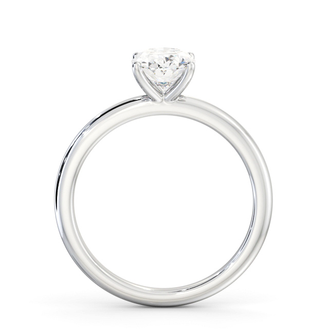 Oval Diamond Engagement Ring Platinum Solitaire - Rowan ENOV40_WG_UP