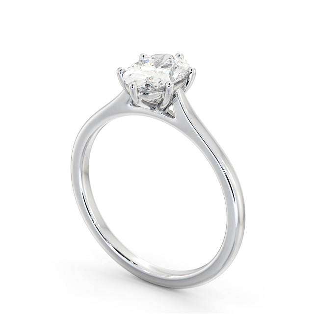 Oval Diamond Engagement Ring Palladium Solitaire - Kayden ENOV42_WG_SIDE