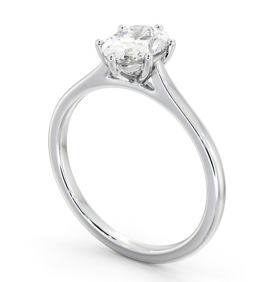Oval Diamond Classic 6 Prong Engagement Ring Palladium Solitaire ENOV42_WG_THUMB1