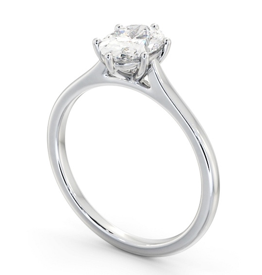 Oval Diamond Classic 6 Prong Engagement Ring 18K White Gold Solitaire ENOV42_WG_THUMB1