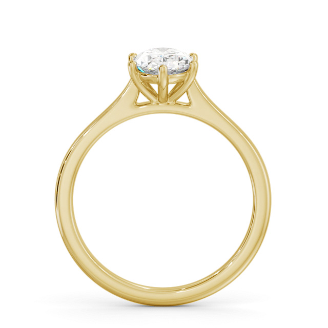 Oval Diamond Engagement Ring 18K Yellow Gold Solitaire - Kayden ENOV42_YG_UP