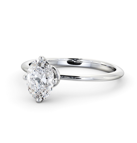  Oval Diamond Engagement Ring Palladium Solitaire - Laleh ENOV43_WG_THUMB2 