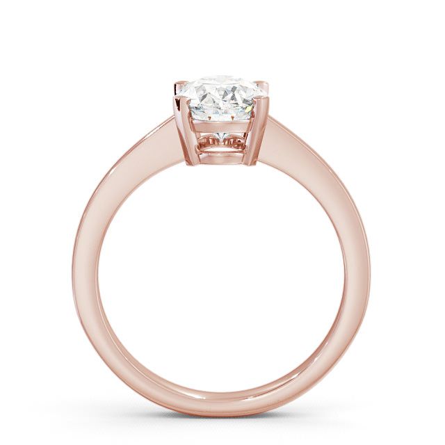 Oval Diamond Engagement Ring 9K Rose Gold Solitaire - Dalby ENOV4_RG_UP