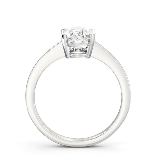Oval Diamond Engagement Ring 18K White Gold Solitaire - Dalby ENOV4_WG_UP