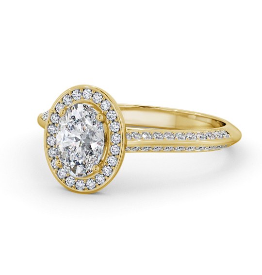 Kenan Halo Engagement Ring Oval Diamond Knife Edge Band ENOV50_YG_THUMB2 