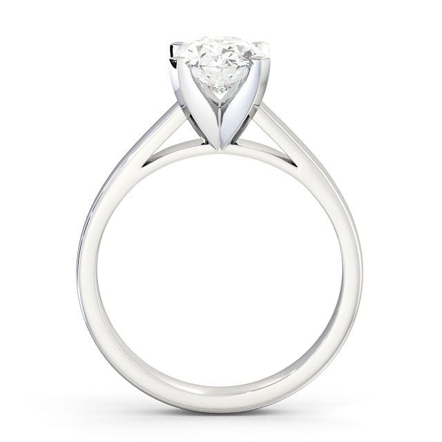 Oval Diamond Engagement Ring Palladium Solitaire - Merley ENOV7_WG_UP