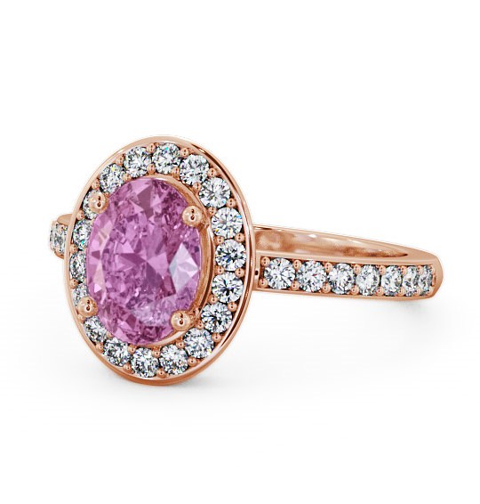 Halo Pink Sapphire and Diamond 2.03ct Ring 9K Rose Gold - Ivelet ENOV8GEM_RG_PS_THUMB2 