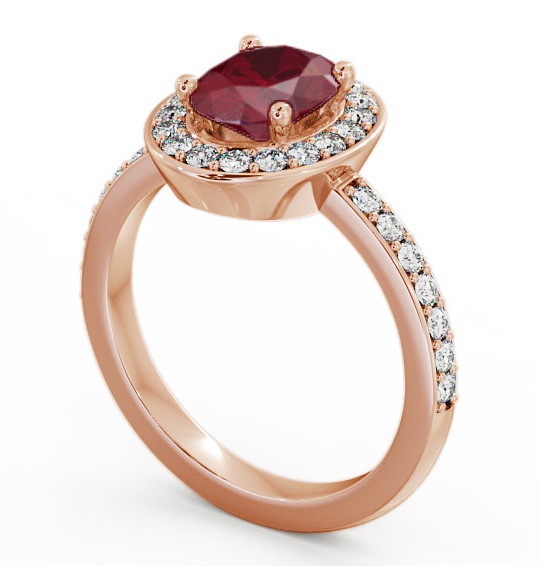 Halo Ruby and Diamond 2.03ct Ring 18K Rose Gold ENOV8GEM_RG_RU_THUMB1