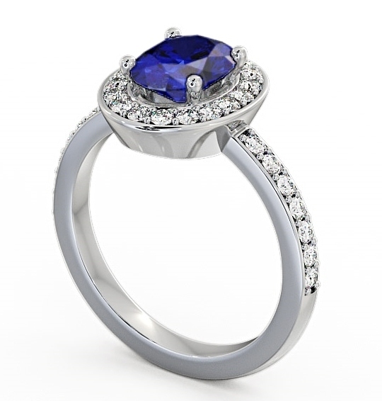 Halo Blue Sapphire and Diamond 2.03ct Ring 18K White Gold ENOV8GEM_WG_BS_THUMB1 