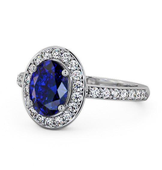 Halo Blue Sapphire and Diamond 2.03ct Ring Palladium - Ivelet ENOV8GEM_WG_BS_THUMB2 