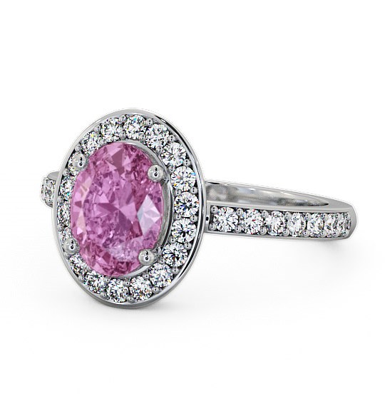  Halo Pink Sapphire and Diamond 2.03ct Ring 18K White Gold - Ivelet ENOV8GEM_WG_PS_THUMB2 
