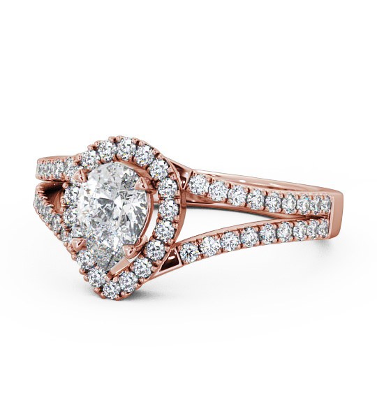  Halo Pear Diamond Engagement Ring 9K Rose Gold - Elena ENPE10_RG_THUMB2 
