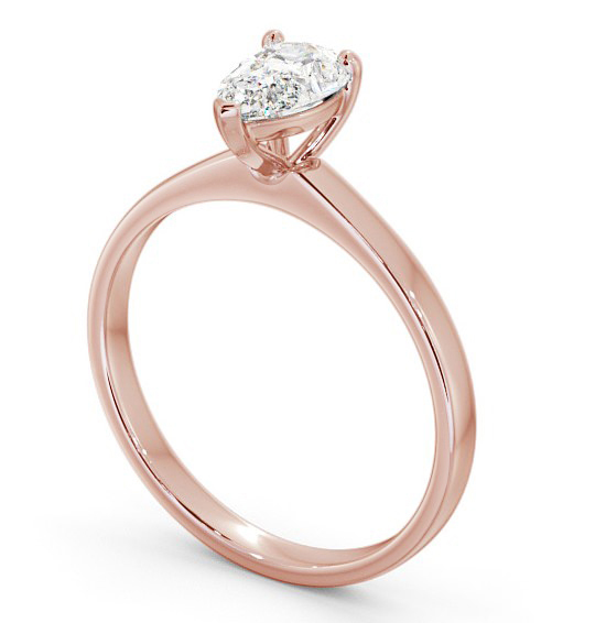 Pear Diamond Classic 3 Prong Engagement Ring 9K Rose Gold Solitaire ENPE13_RG_THUMB1