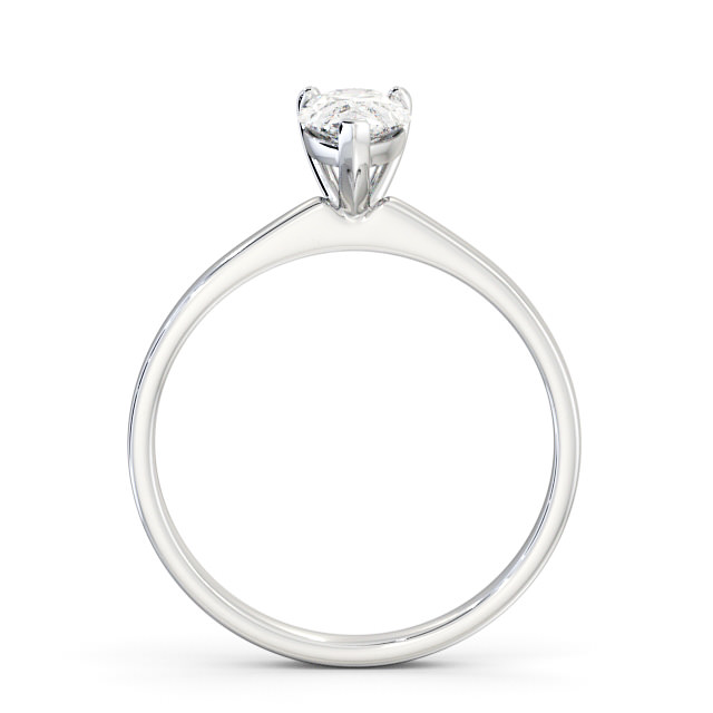 Pear Diamond Engagement Ring 18K White Gold Solitaire - Mosset ENPE13_WG_UP