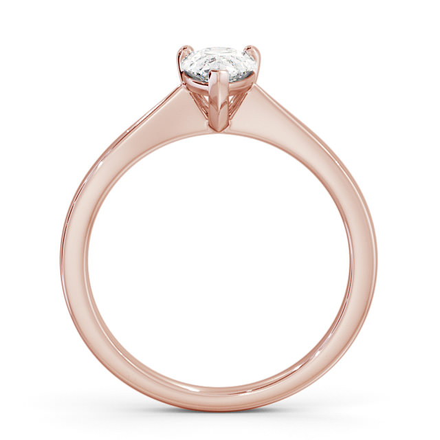 Pear Diamond Engagement Ring 9K Rose Gold Solitaire - Ilmer ENPE14_RG_UP
