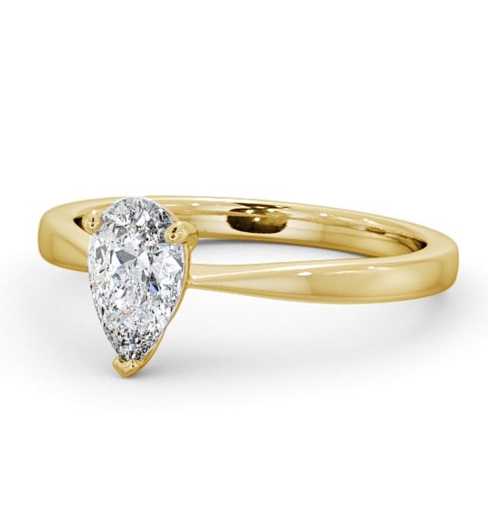 Pear Diamond Engagement Ring 18K Yellow Gold Solitaire - Ilmer ENPE14_YG_THUMB2 