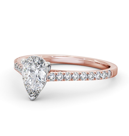 Clousta Pear Diamond Engagement Ring Three Claw Side Stones ENPE16_RWG_THUMB2 