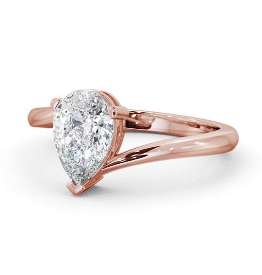  Pear Diamond Engagement Ring 18K Rose Gold Solitaire - Alva ENPE1_RG_THUMB2 
