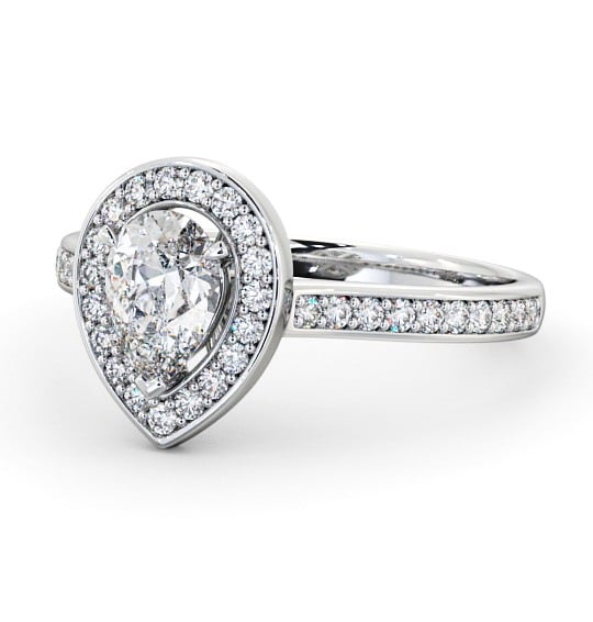 Halo Pear Diamond Traditional Engagement Ring Palladium ENPE20_WG_THUMB2 