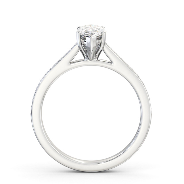 Pear Diamond Engagement Ring Palladium Solitaire With Side Stones - Tobin ENPE21S_WG_UP
