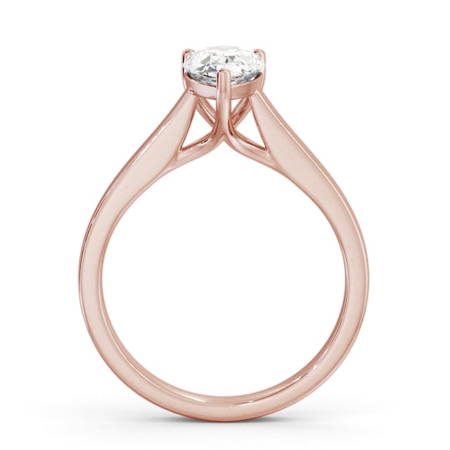 Pear Diamond Engagement Ring 18K Rose Gold Solitaire - Heathcote ENPE22_RG_UP