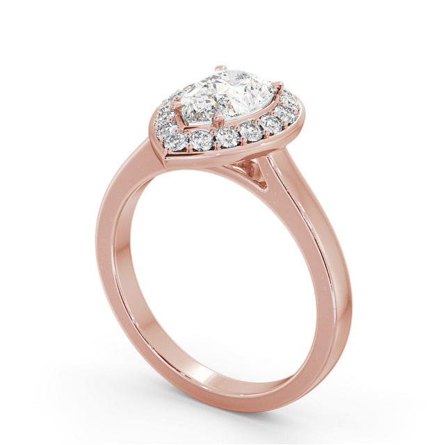 Halo Pear Diamond Engagement Ring 9K Rose Gold - Kimpton