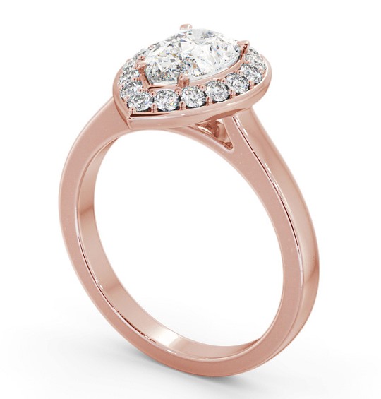 Halo Pear Diamond Engagement Ring 18K Rose Gold ENPE27_RG_THUMB1