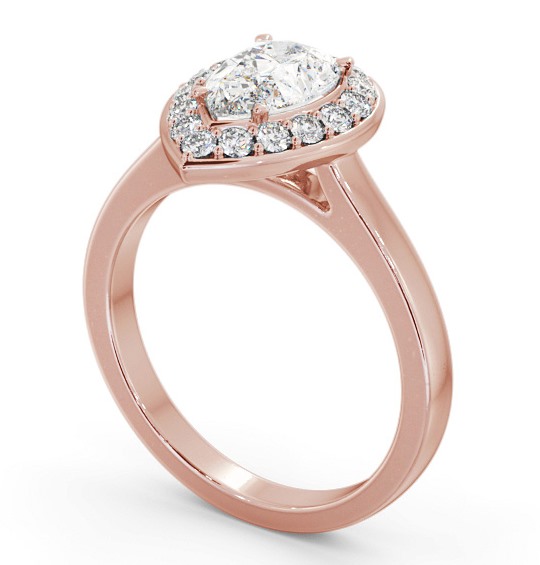 Halo Pear Diamond Engagement Ring 9K Rose Gold ENPE27_RG_THUMB1 