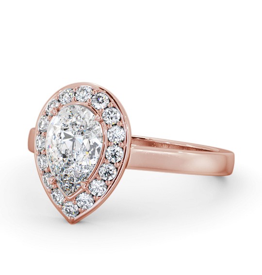  Halo Pear Diamond Engagement Ring 18K Rose Gold - Kimpton ENPE27_RG_THUMB2 