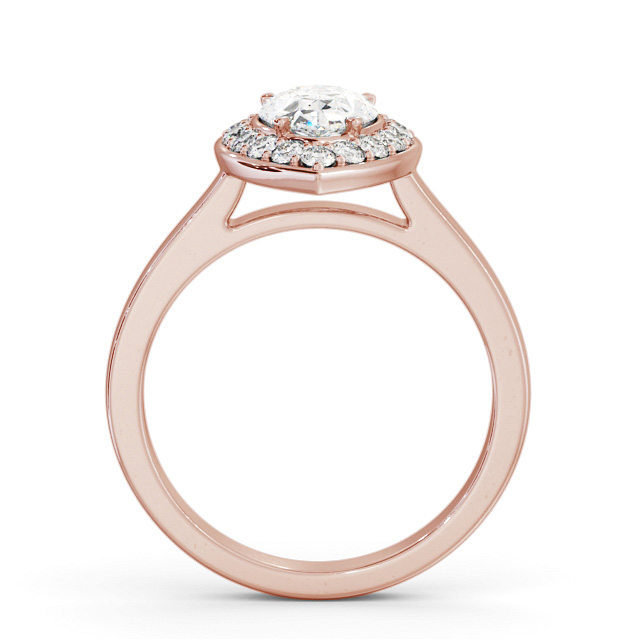 Halo Pear Diamond Engagement Ring 9K Rose Gold - Kimpton ENPE27_RG_UP