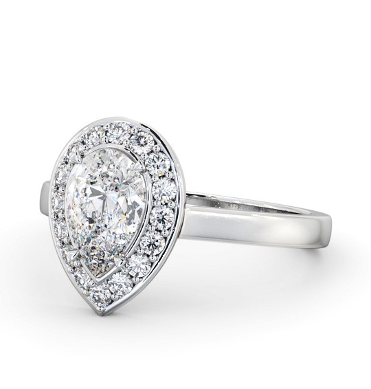  Halo Pear Diamond Engagement Ring 18K White Gold - Kimpton ENPE27_WG_THUMB2 